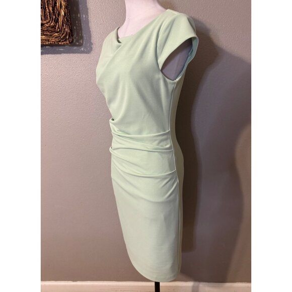 WHBM Dress 6 Light Mint Green Sheath Cap Sleeve Washable Career Church - Picture 5 of 12